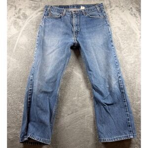 Vtg‎ Levi's 505 Jeans Mens 34x30 Orange Tab Regular Fit Straight Leg US (33x25)